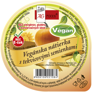 AG Foods Vegánska nátierka s tekvicovými semienkami 50 g